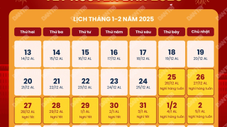 Lịch nghỉ tết âm lịch năm 2025
